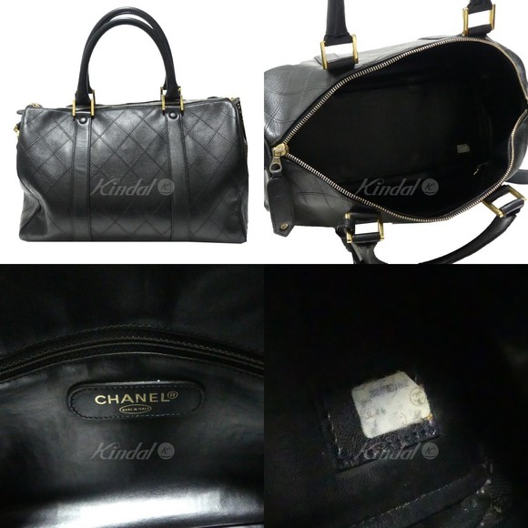 Chanel Bicolor Coco Mark 2way Leather Shoulder Hand Boston Bag - Picture 2 of 10